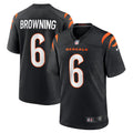 Cincinnati Bengals Jake Browning Black Game Jersey