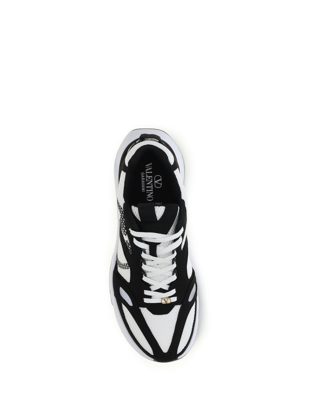 Valentino Garavani Men Demivee Mesh And Suede Sneakers