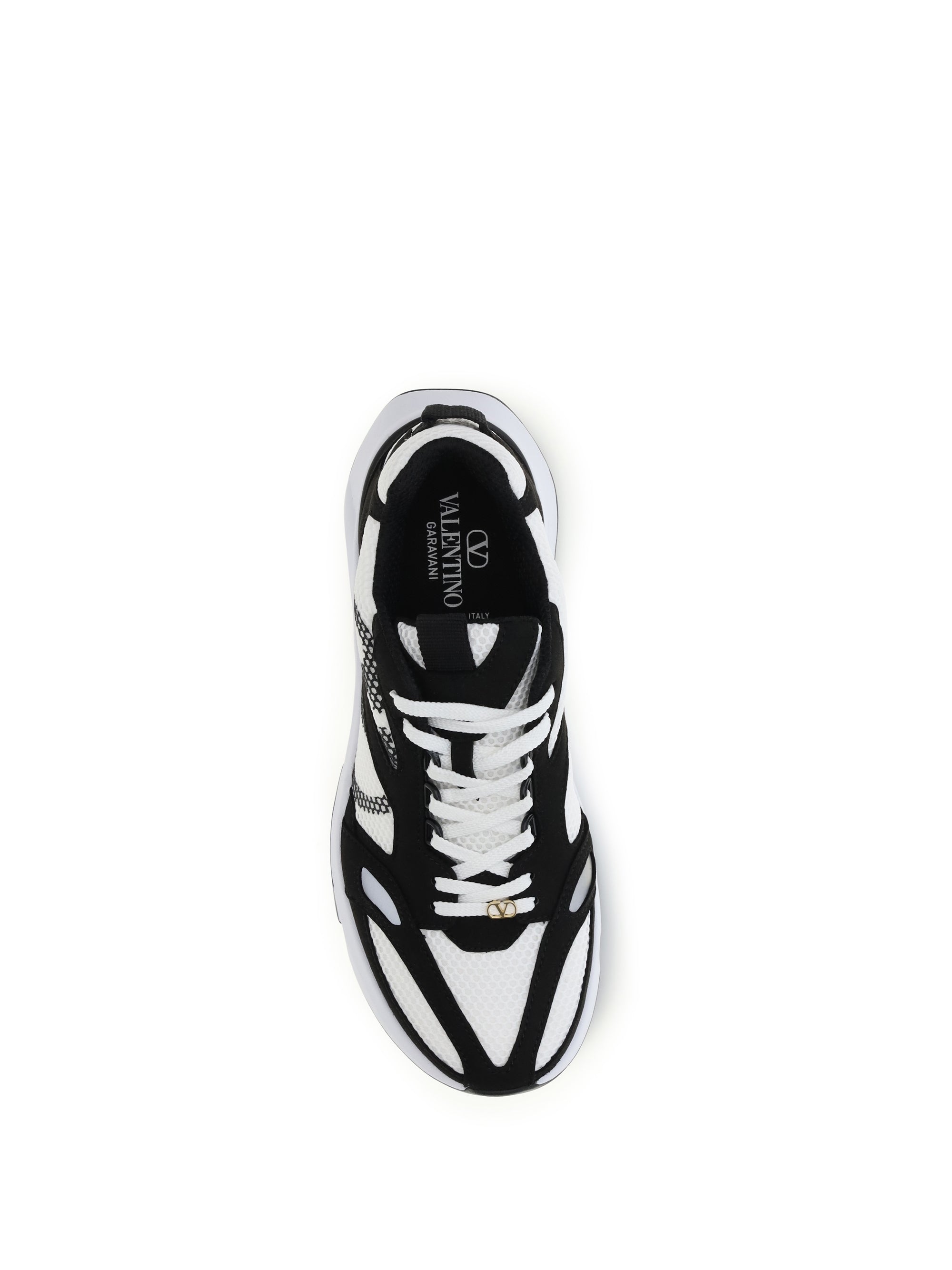 Valentino Garavani Men Demivee Mesh And Suede Sneakers