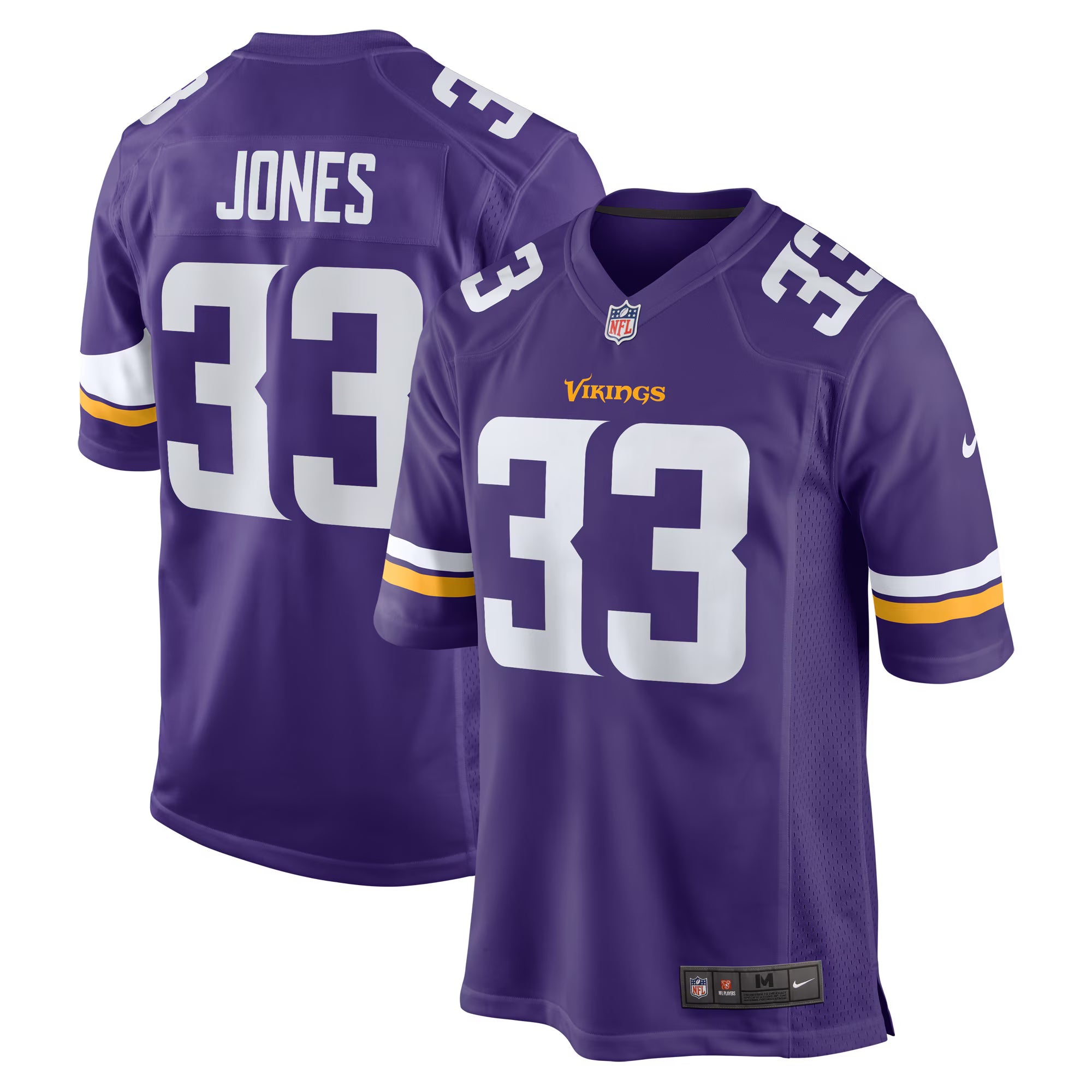Minnesota Vikings Aaron Jones Purple Game Player Jersey