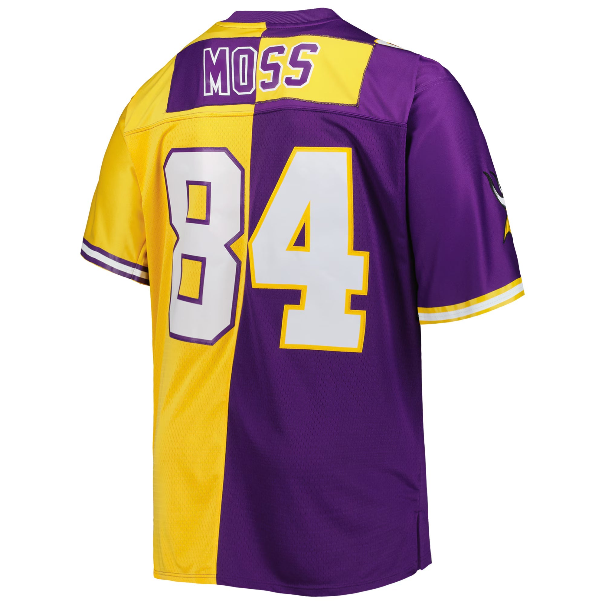 Minnesota Vikings Randy Moss Mitchell & Ness Purple/Gold Big & Tall Split Legacy Retired Player Replica Jersey