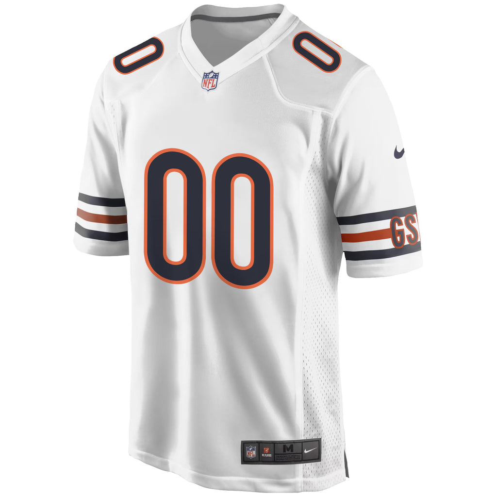 Chicago Bears White Custom Game Jersey