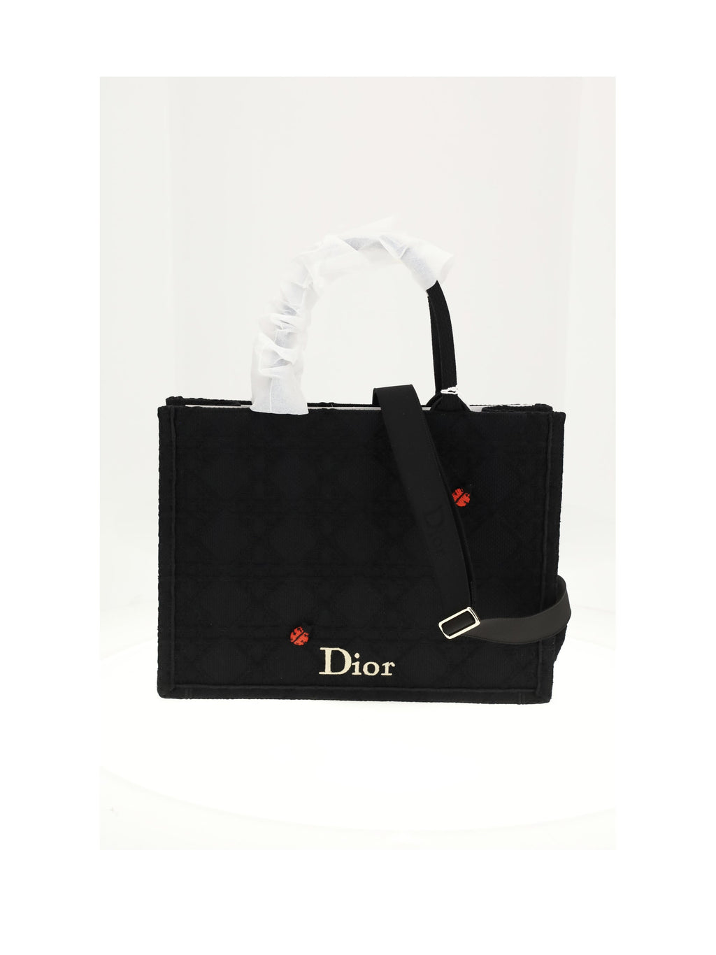 Dior Women Medium Booktote Raffia Cannage With Lady