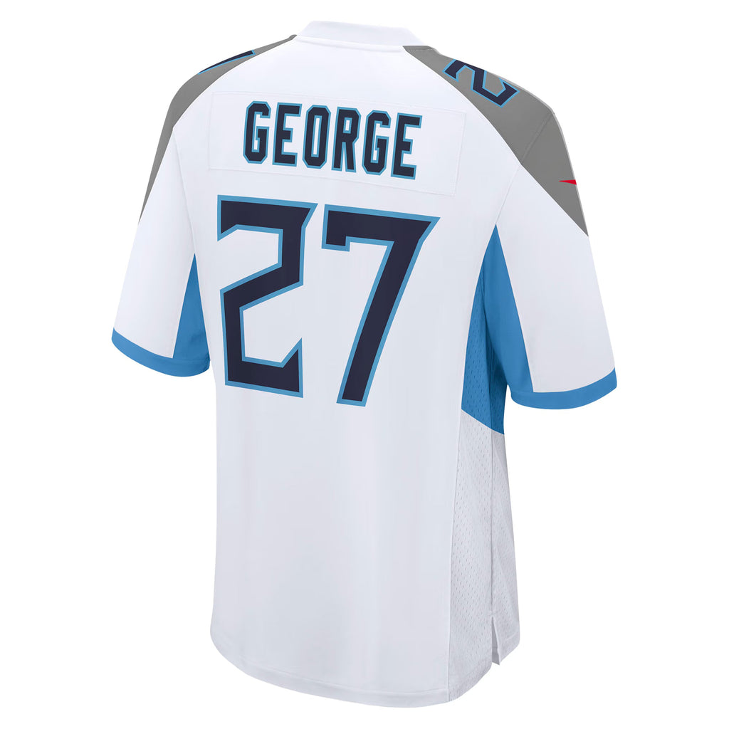 Tennessee Titans Eddie George White Retired Player Game Jersey