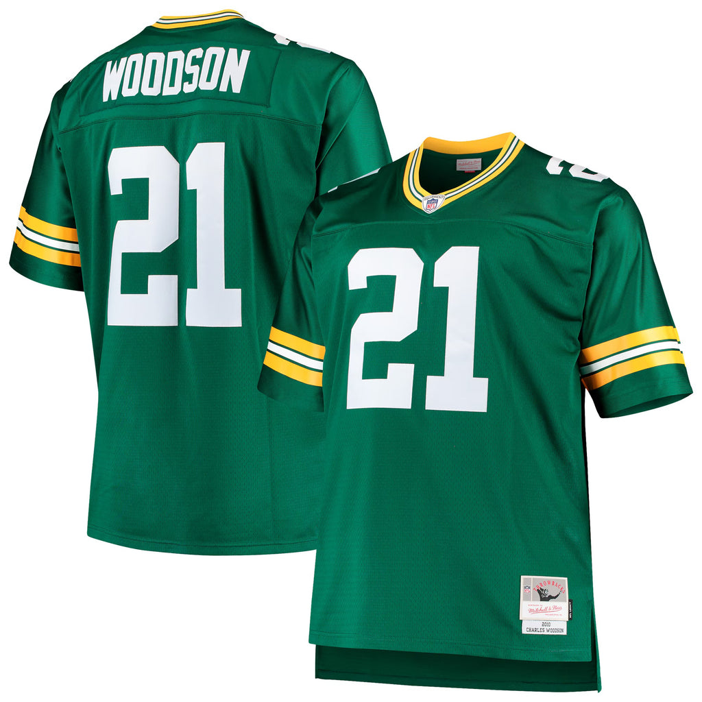 Green Bay Packers Charles Woodson Mitchell & Ness Green Big & Tall 2010 Retired Player Replica Jersey
