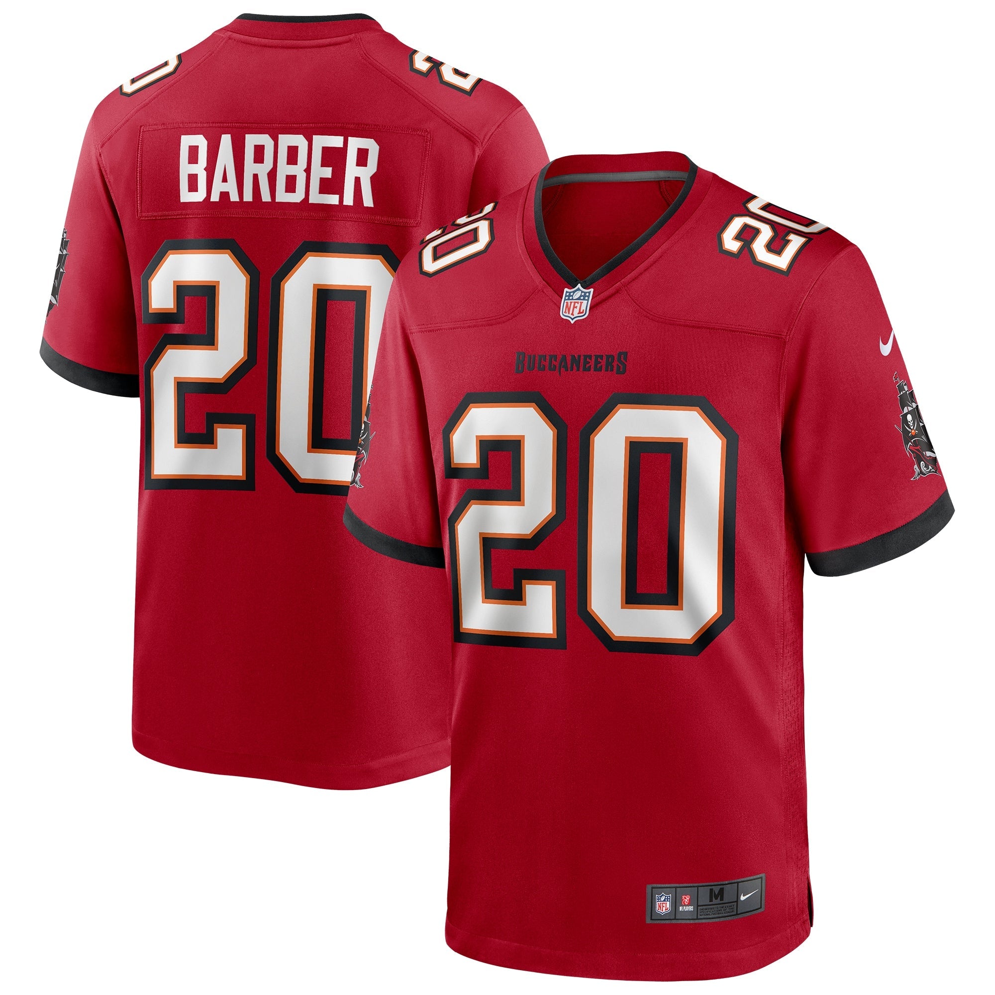 Tampa Bay Buccaneers Ronde Barber Red Game Retired Player Jersey
