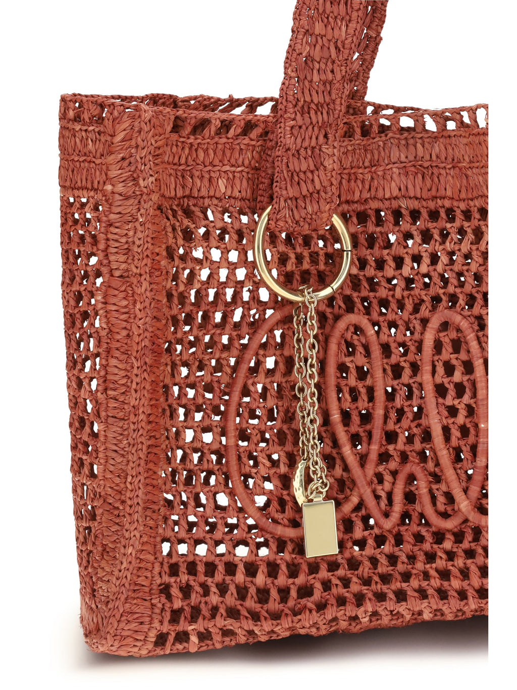 Chloé Women East-West Summer Banana Raffia Tote Bag