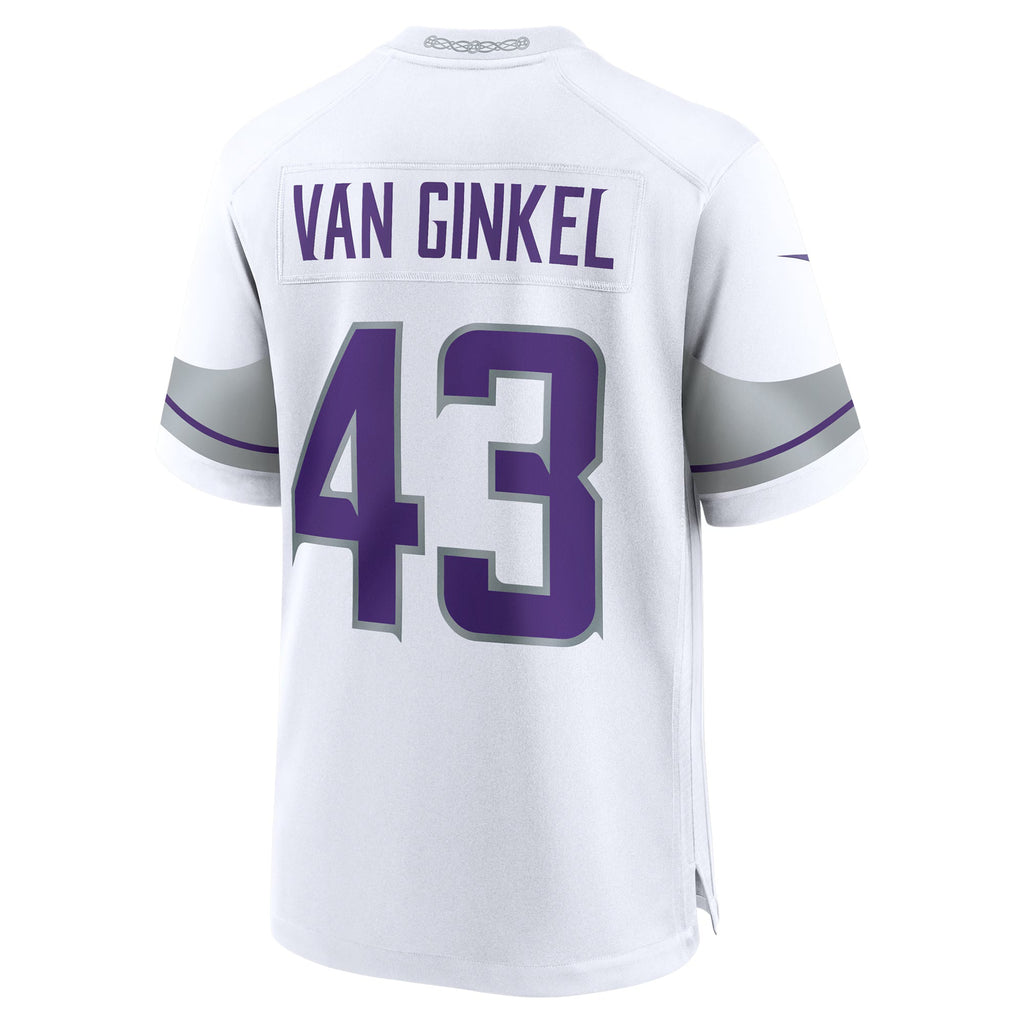 Minnesota Vikings Andrew Van Ginkel White Alternate Game Jersey