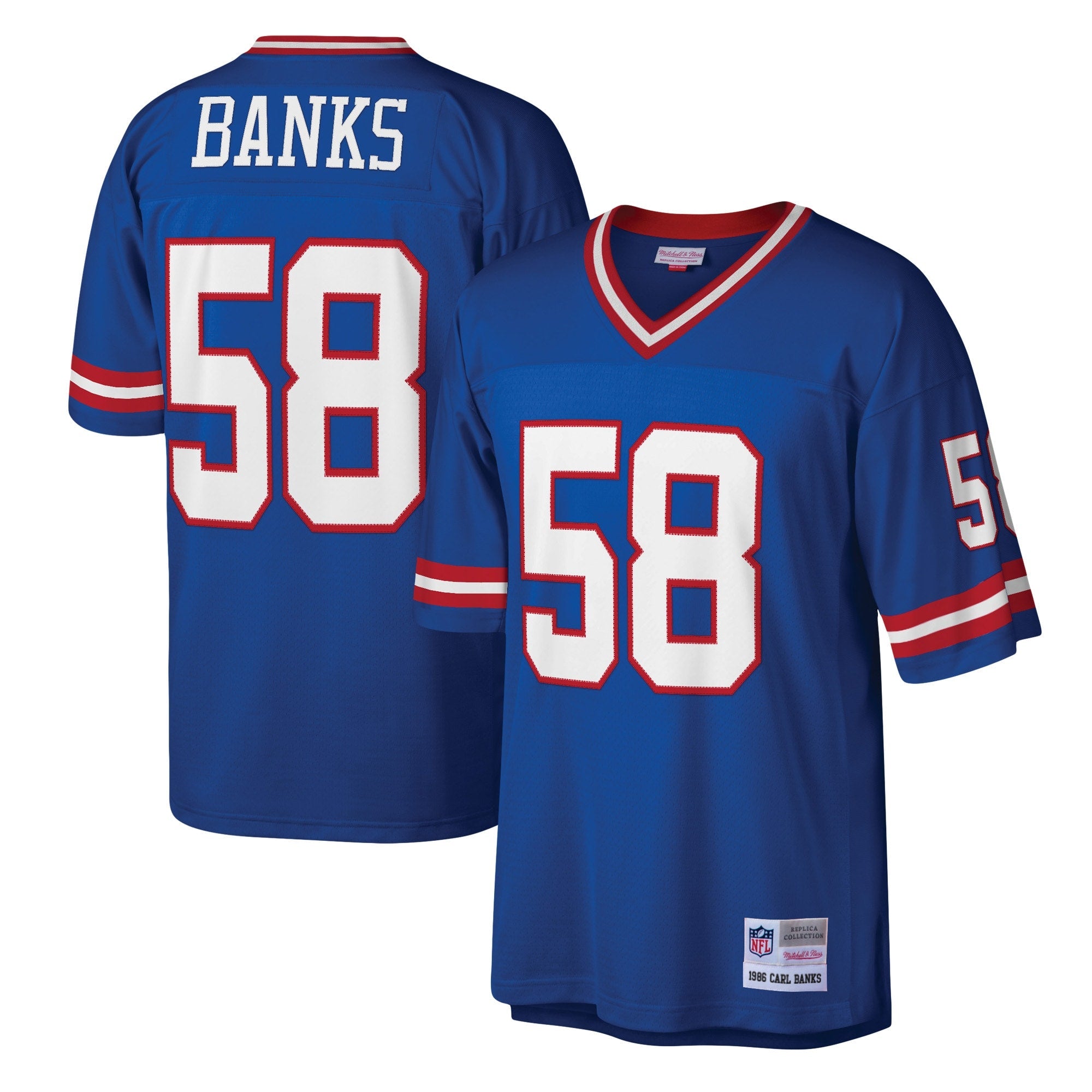 New York Giants Carl Banks Mitchell & Ness Royal Legacy Replica Jersey