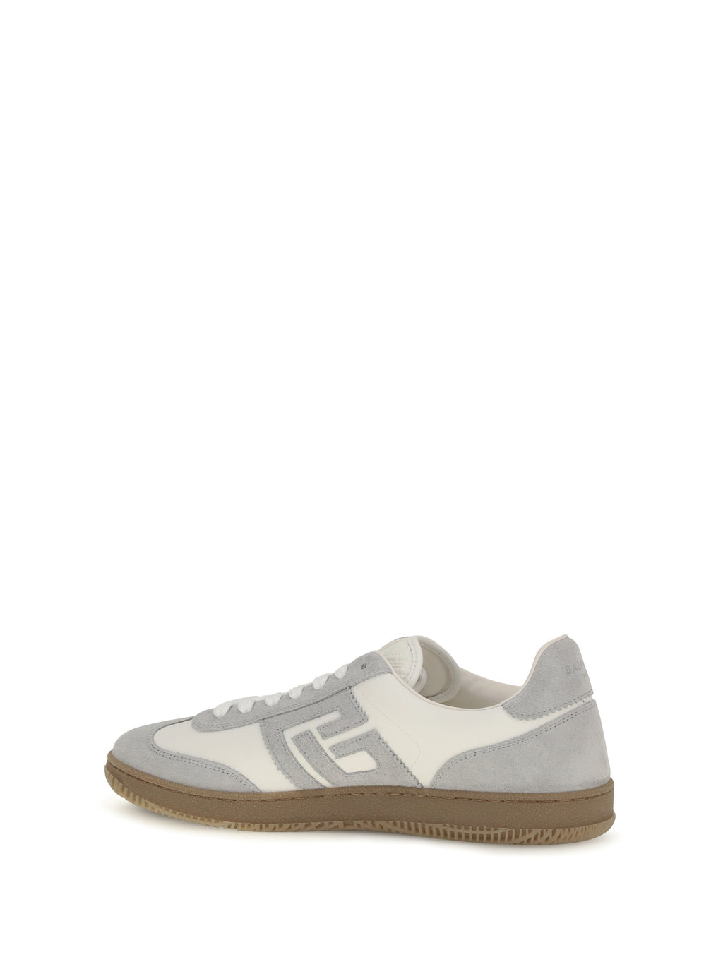 Balmain Men Swan Sneakers In Suede And Smooth Leather