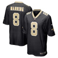 New Orleans Saints Archie Manning Black Retired Player Game Jersey