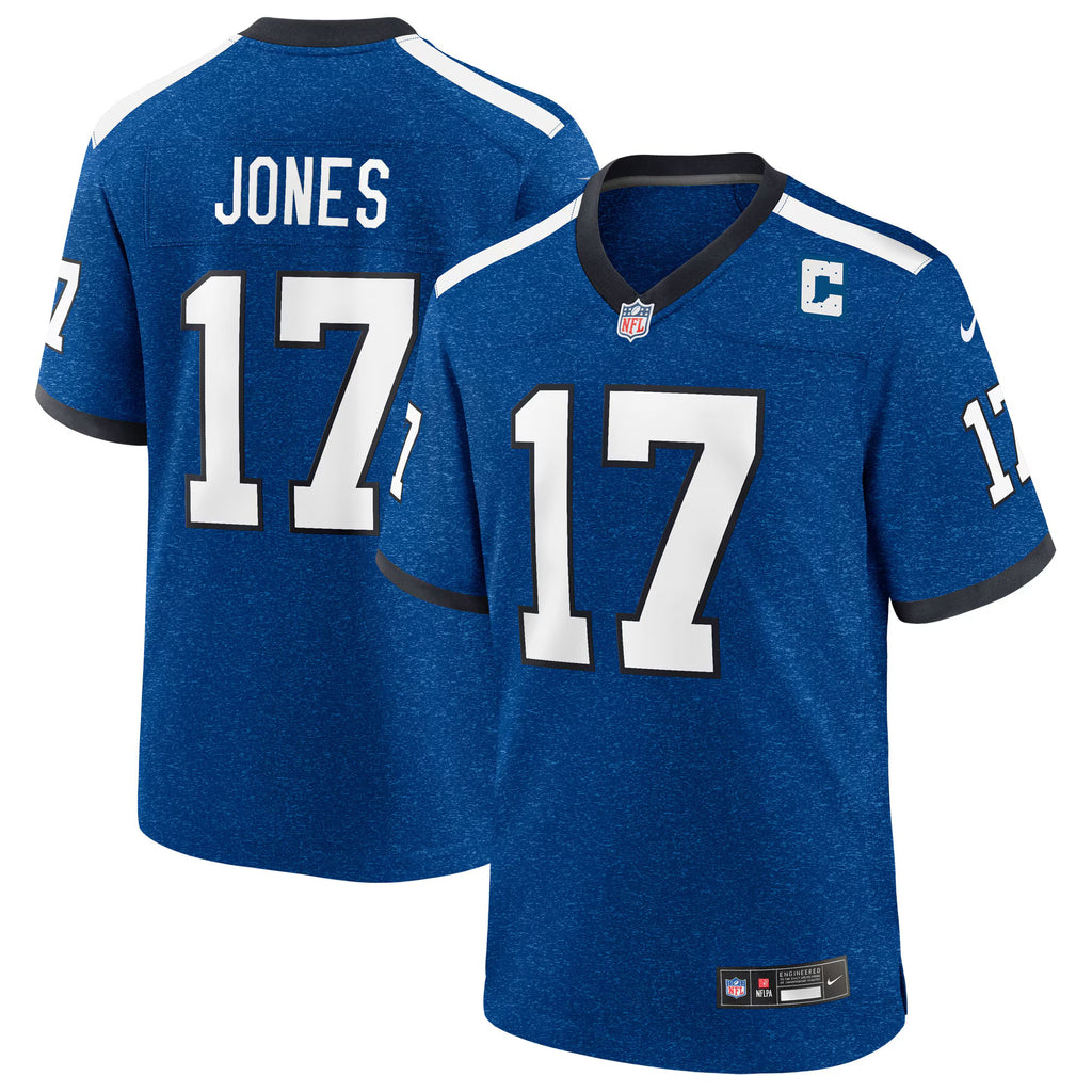 Indianapolis Colts Daniel Jones Heather Royal Alternate 2 Indiana Nights Game Jersey