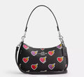 NWT Coach Teri Shoulder Bag With Heart Bolt Print