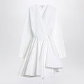 Alaia Asymmetrical White Cotton Dress Women