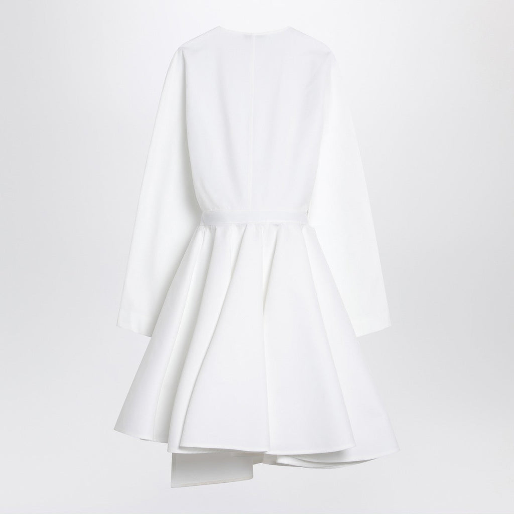 Alaia Asymmetrical White Cotton Dress Women