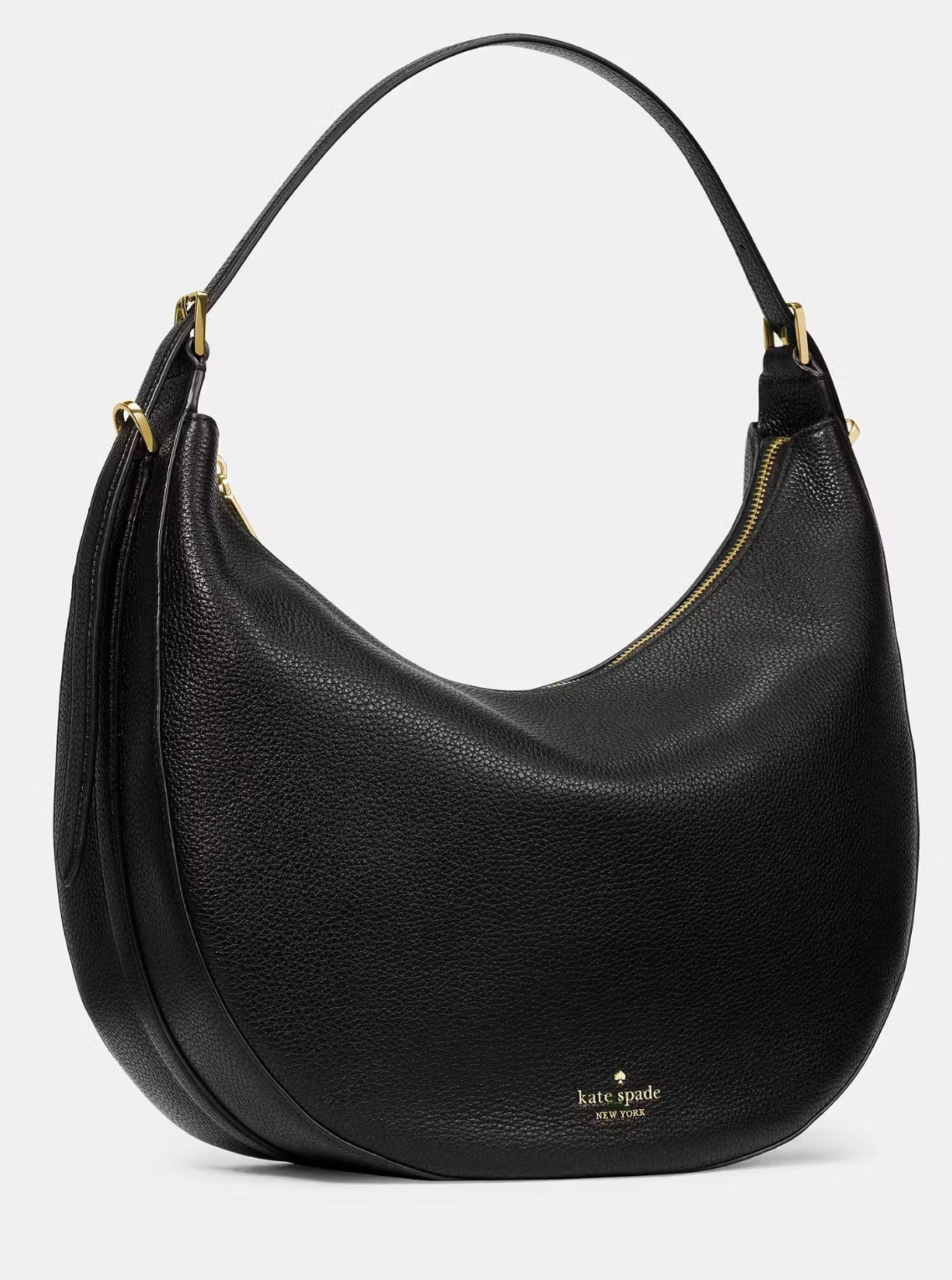 NWT Kate Spade Nova Large Leather Shoulder Bag In Black