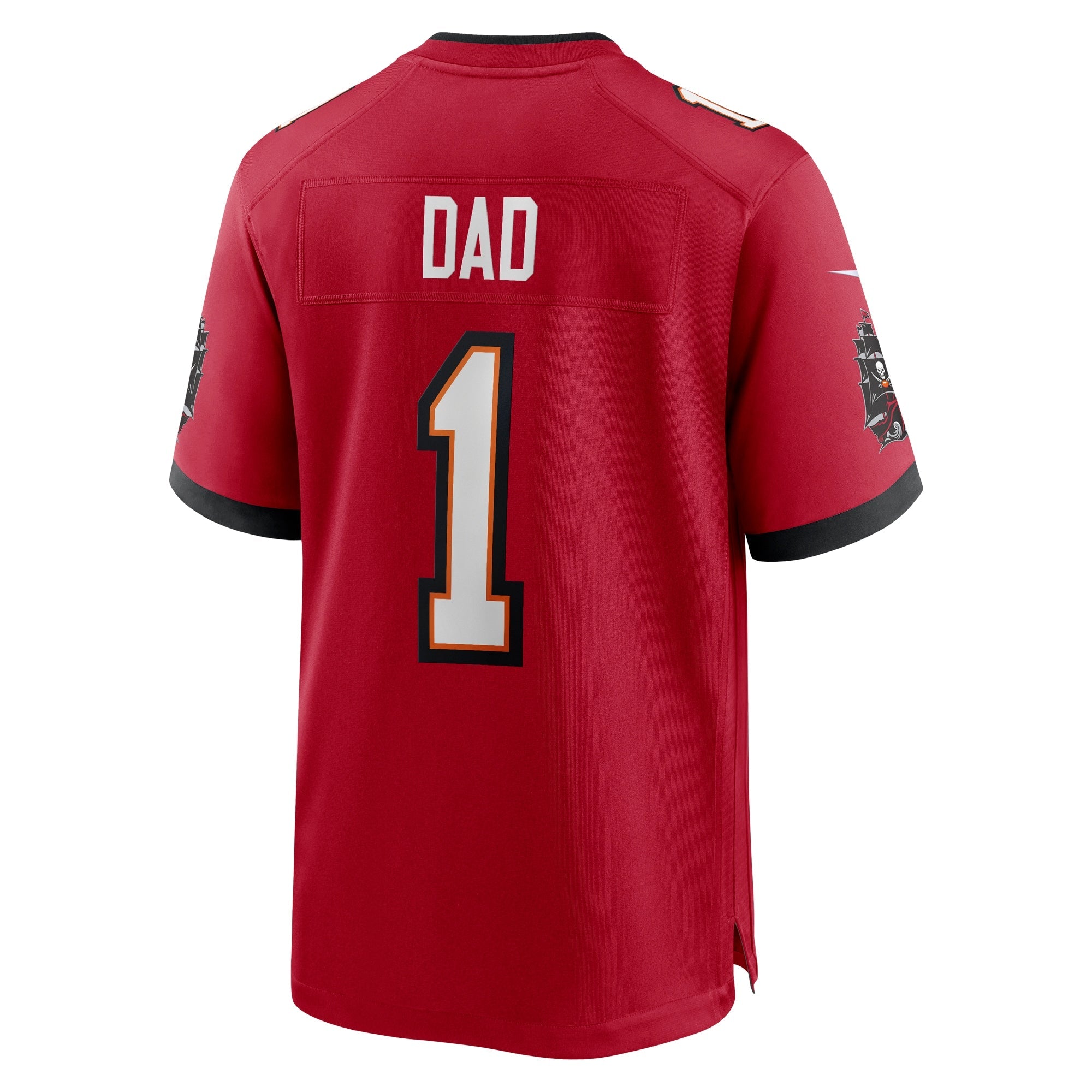 Tampa Bay Buccaneers Number 1 Dad Red Game Jersey