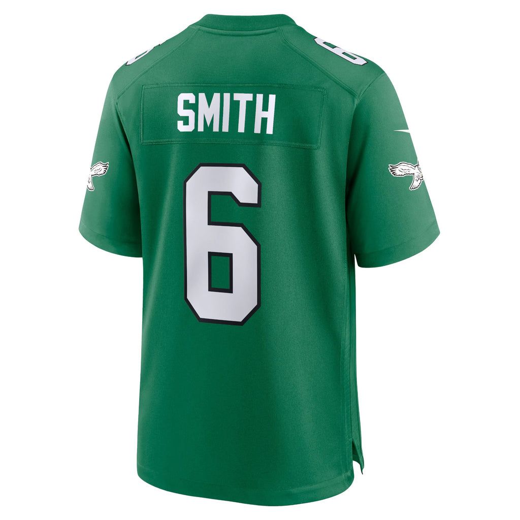 Philadelphia Eagles DeVonta Smith Kelly Green Alternate Game Player Jersey