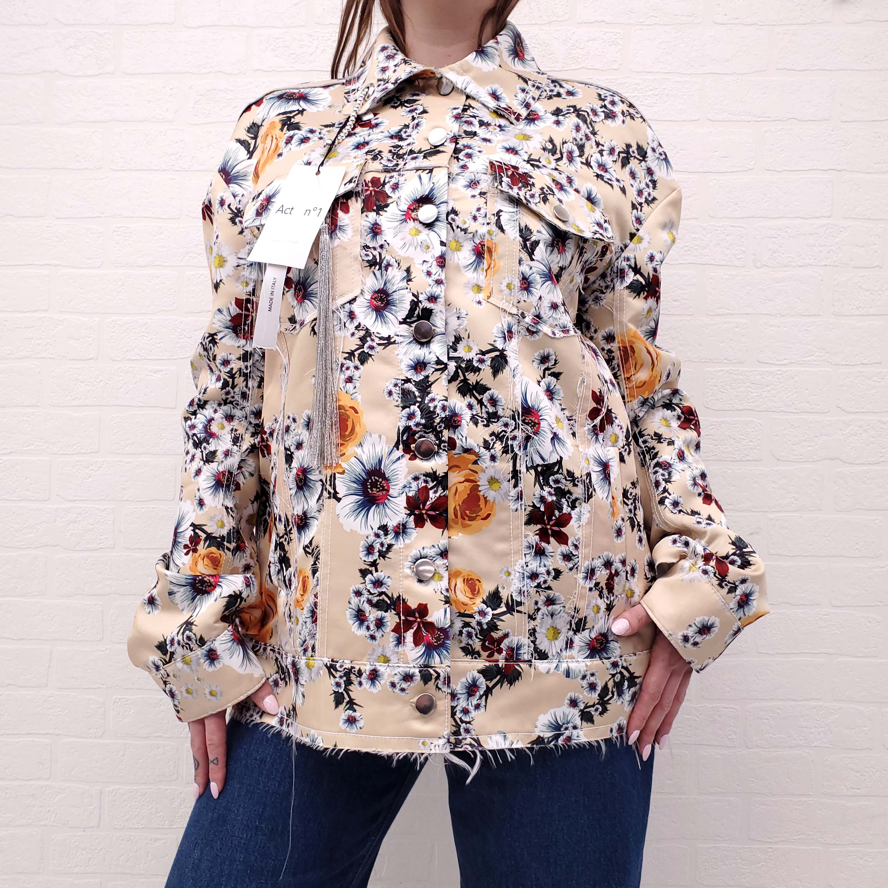 ACT Nº21 FLORAL OVERSIZED SHIRT JACKET - SIZE 40