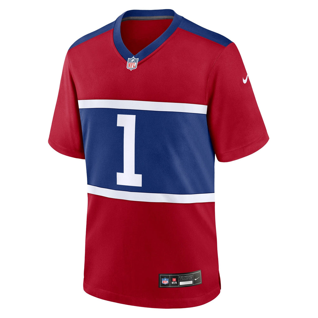 New York Giants Malik Nabers Century Red Alternate Game Jersey