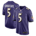 Baltimore Ravens Jalyn Armour-Davis Purple Game Player Jersey