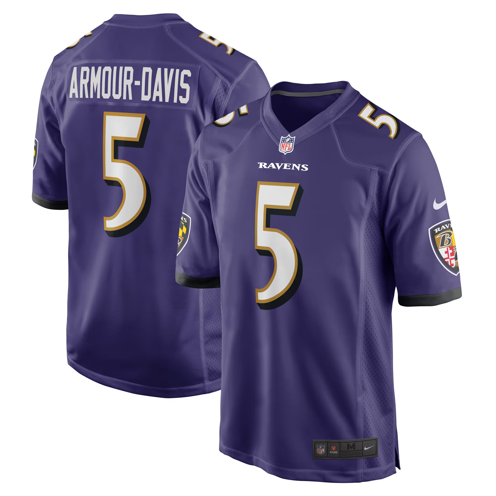 Baltimore Ravens Jalyn Armour-Davis Purple Game Player Jersey