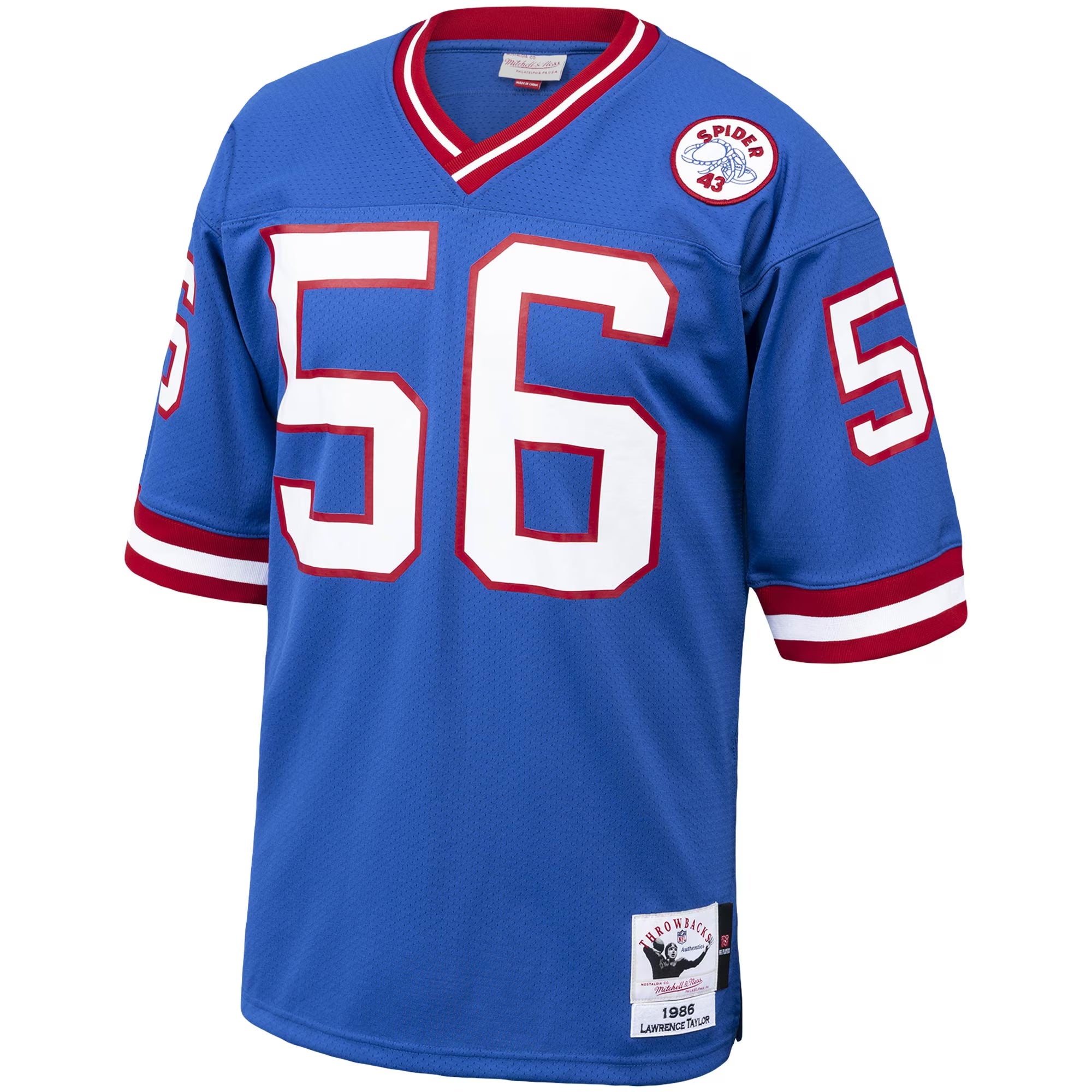New York Giants 1986 Lawrence Taylor Mitchell & Ness Royal Authentic Throwback Retired Player Jersey