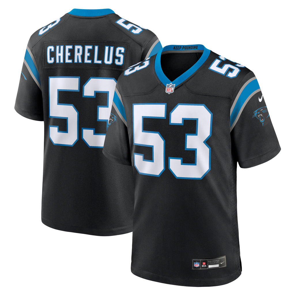 Carolina Panthers Claudin Cherelus Black Team Game Jersey