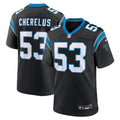 Carolina Panthers Claudin Cherelus Black Team Game Jersey