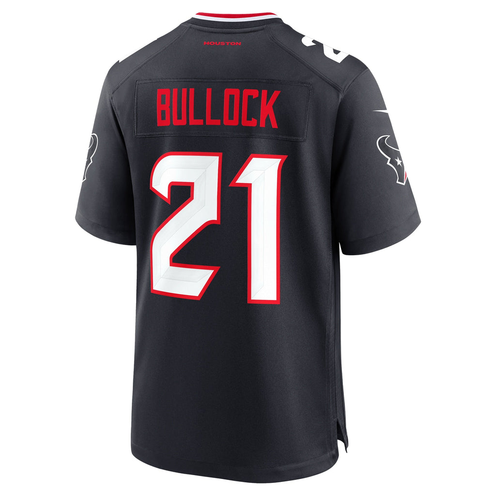 Houston Texans Calen Bullock Navy Team Game Jersey