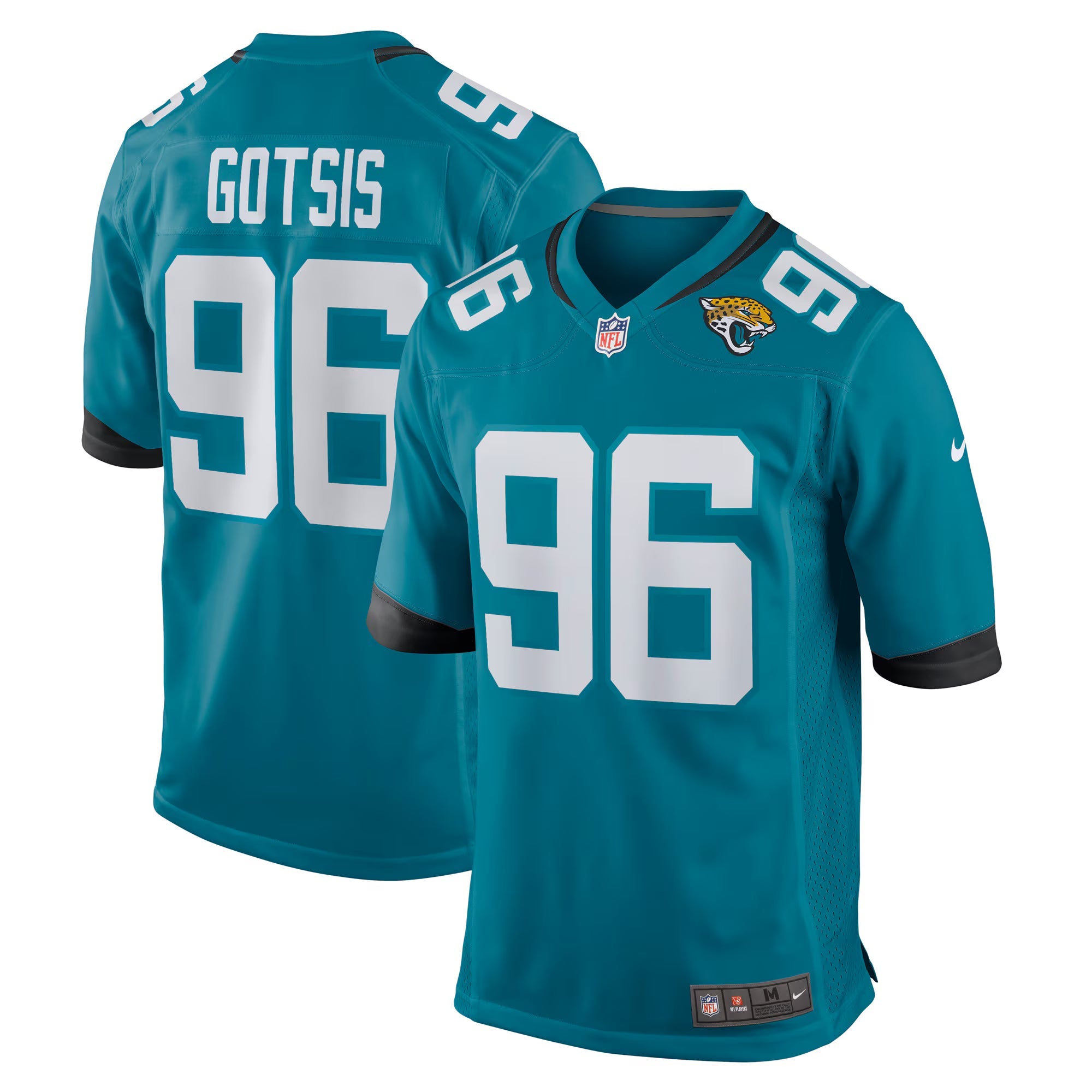Jacksonville Jaguars Adam Gotsis Teal Game Jersey