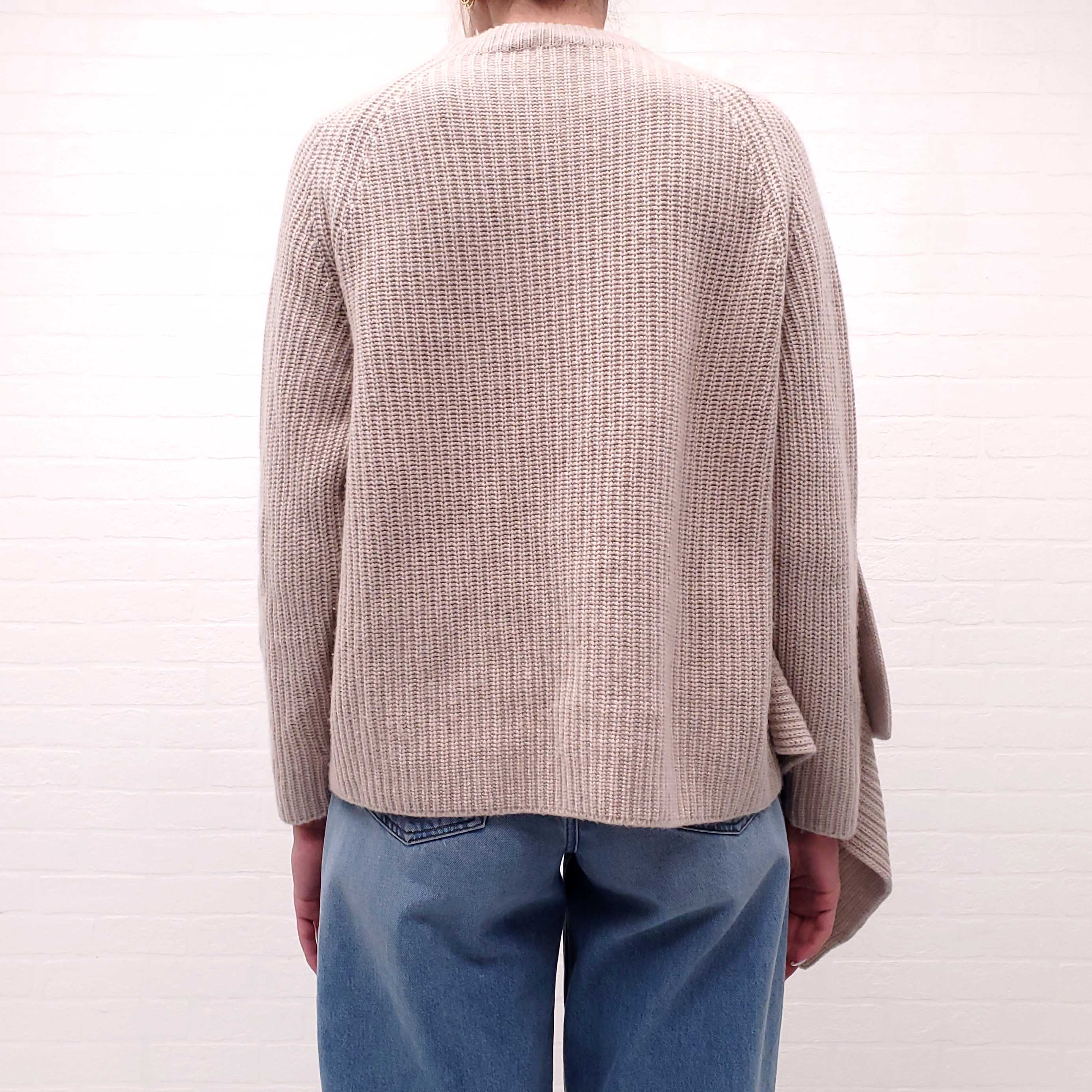 AGNONA KNIT SWEATER WITH REMOVABLE SHAWL - SIZE XS