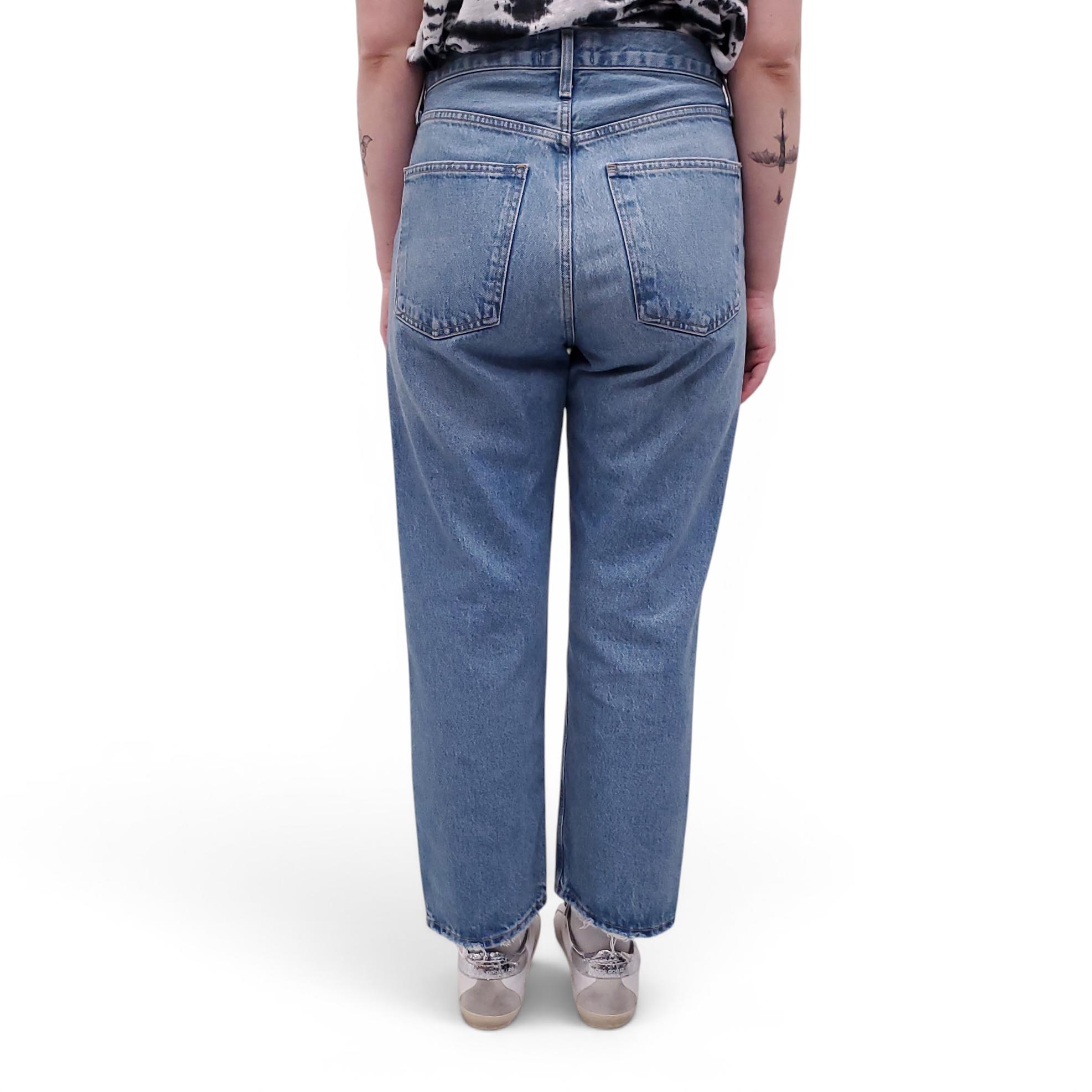 AGOLDE BUTTON-FLY '90'S CROP' JEANS - SIZE 26