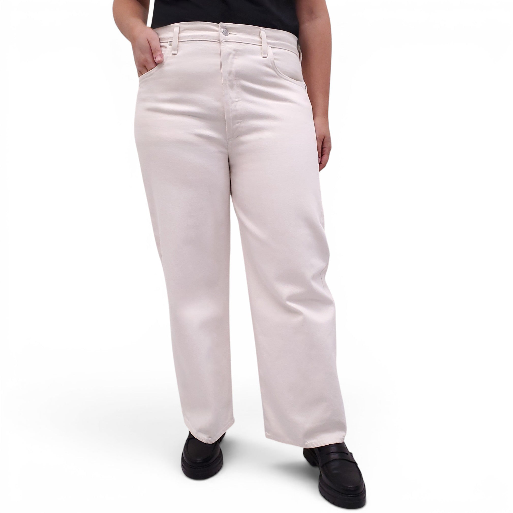 AGOLDE CREAM ‘REN’ JEANS - SIZE 31