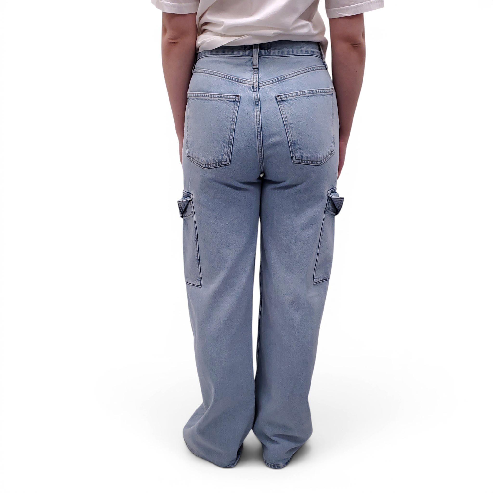 AGOLDE LIGHT WASH 'MINKA' CARGO JEANS - SIZE 27