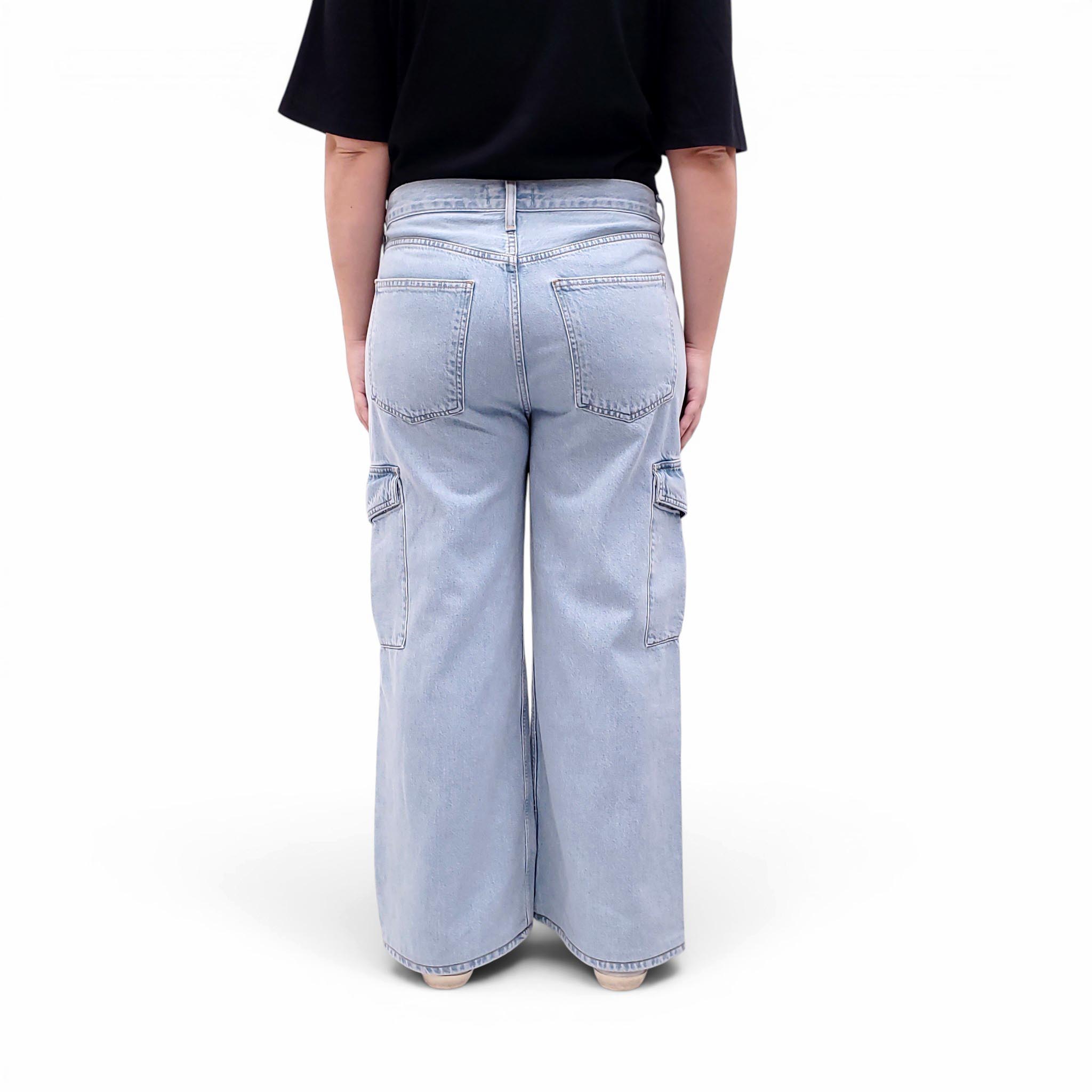 AGOLDE LIGHT WASH 'MINKA' CARGO JEANS - SIZE 31