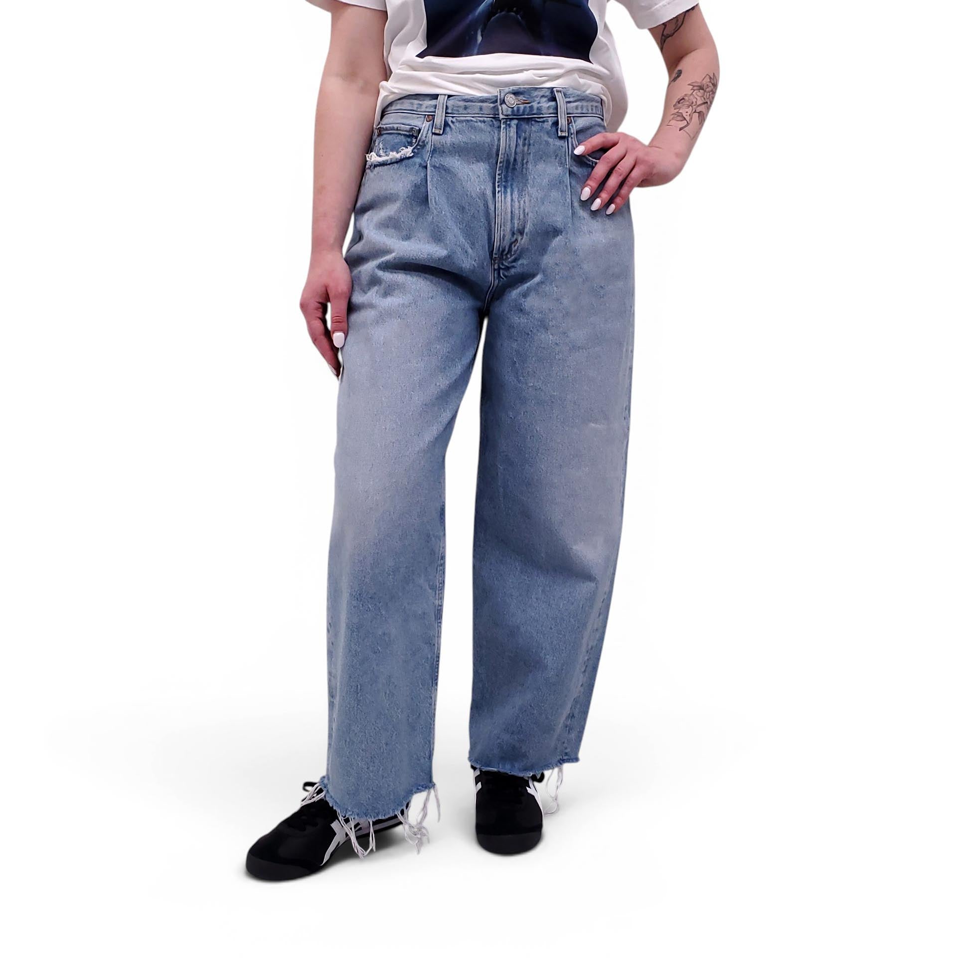 AGOLDE PLEATED WIDE-LEG 'DAGNA' JEANS - SIZE 26