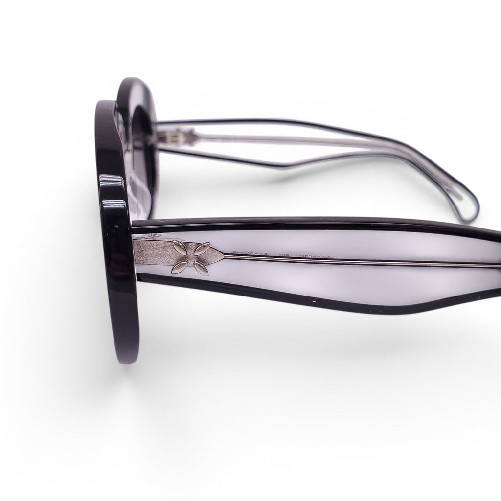 ALAÏA BLACK AND CLEAR CONTRAST LUCITE SUNGLASSES