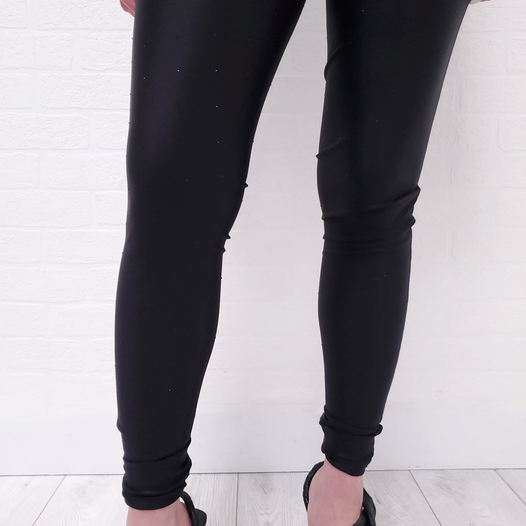 ALESSANDRA RICH BLACK RUFFLE JUMPSUIT WITH CRYSTALS - SIZE 40