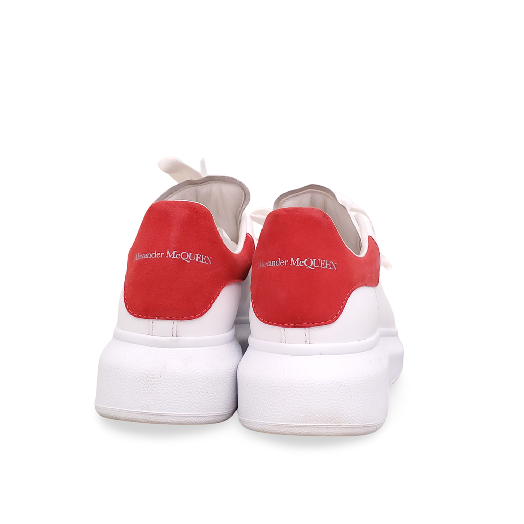 ALEXANDER MCQUEEN WHITE SNEAKERS WITH RED HEEL - SIZE 35.5