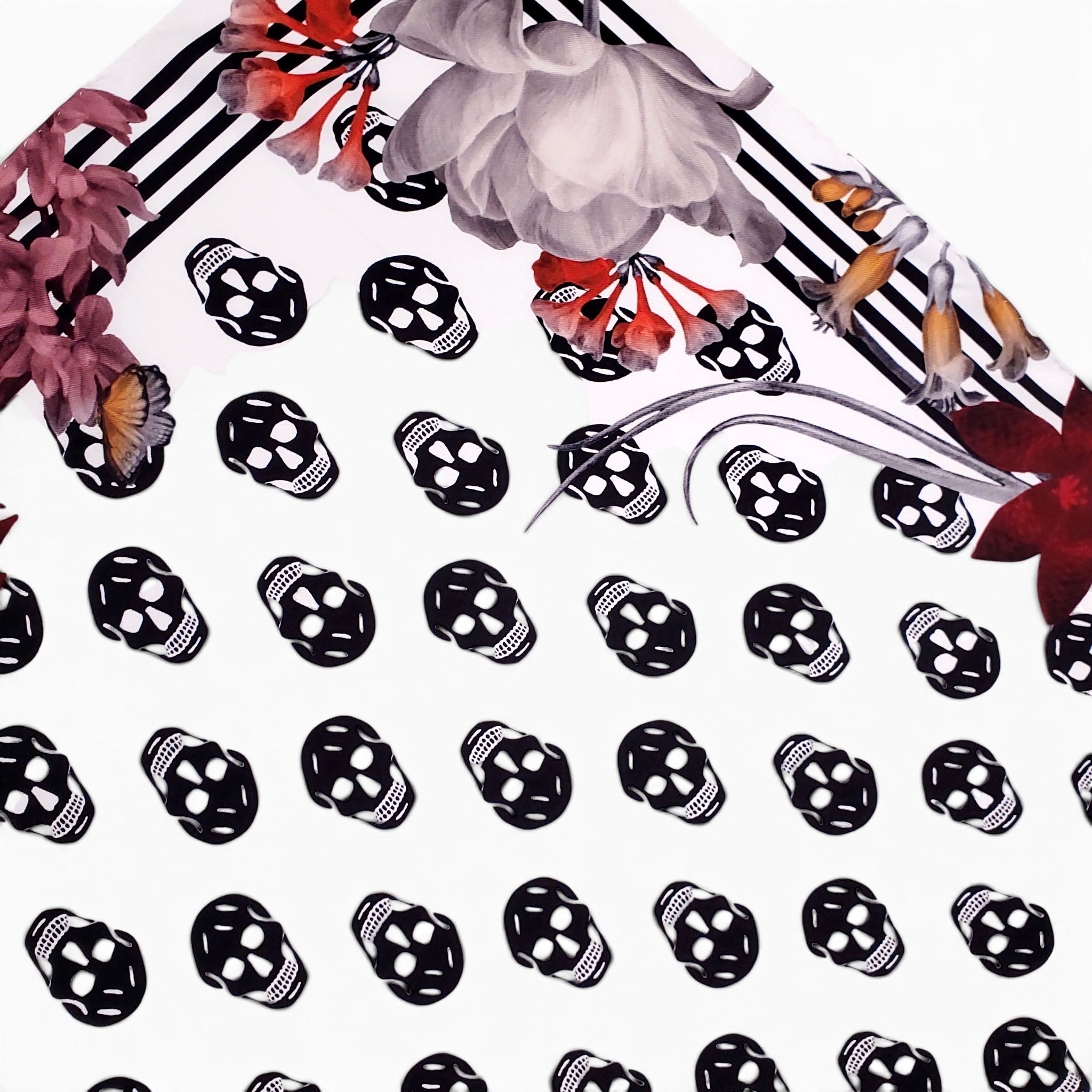 ALEXANDER MCQUEEN 'NIGHT FLOWER' PATTERNED SILK SCARF