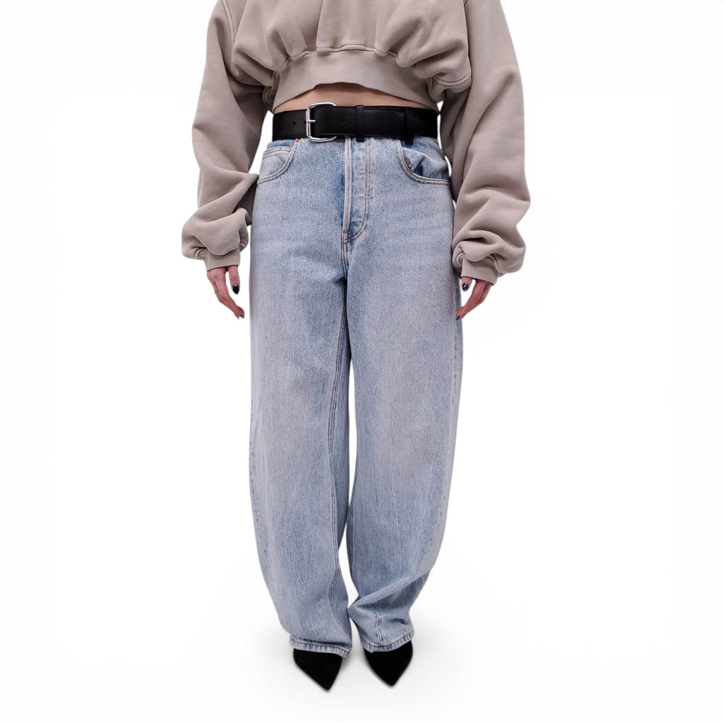 ALEXANDERWANG LEATHER BELT JEANS - SIZE 29