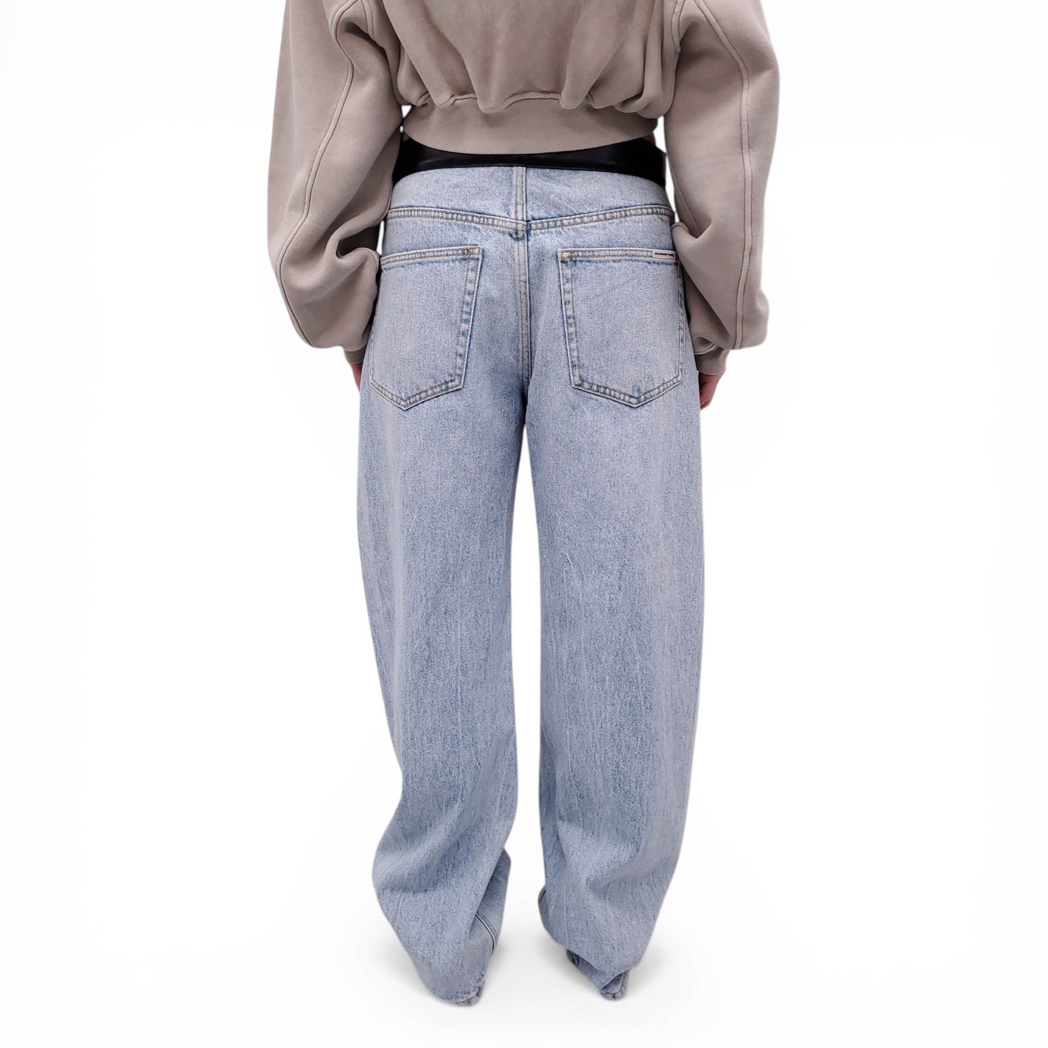 ALEXANDERWANG LEATHER BELT JEANS - SIZE 29