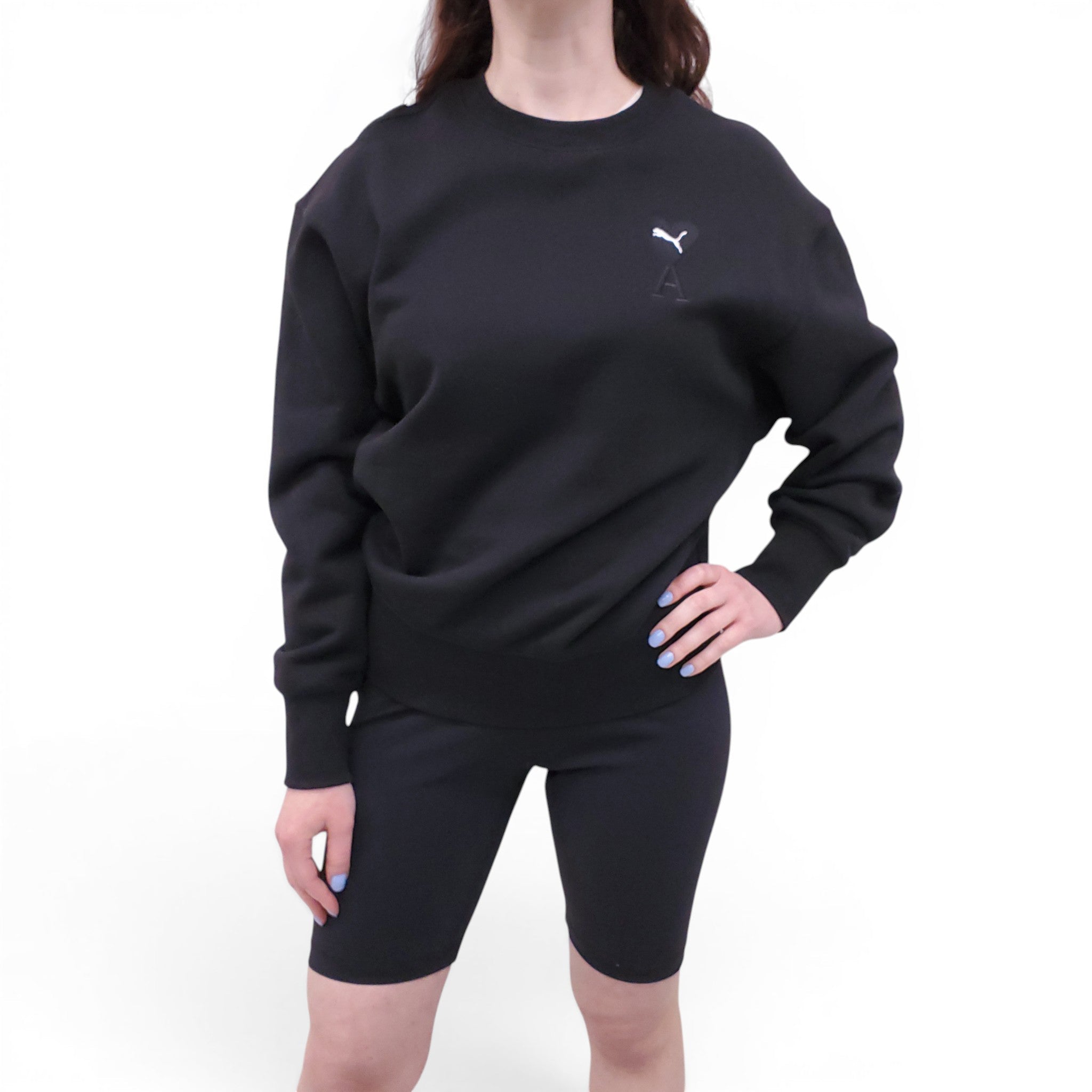 AMI PARIS X PUMA BLACK SWEATSHIRT - SIZE XS