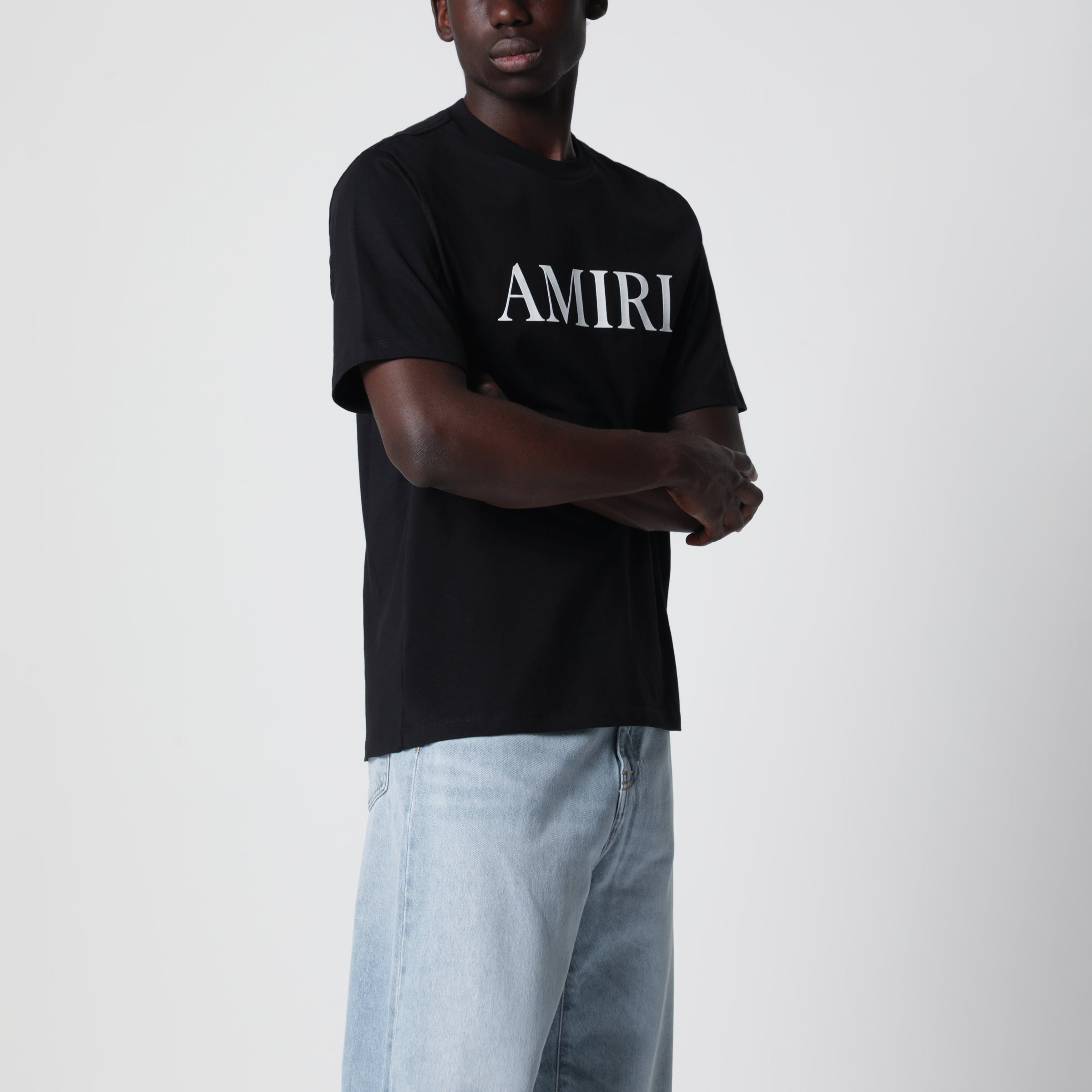 Amiri Black T-Shirt With Logo Print Men