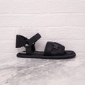 ANOTHER PROJECT BLACK SATIN SANDALS WITH BUCKLE - SIZE 39