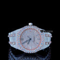 AP Royal Oak Rose Gold Dial Stick Markers Diamond Bezel Two Tone Rose Gold Moissanite Diamond Bracelet
