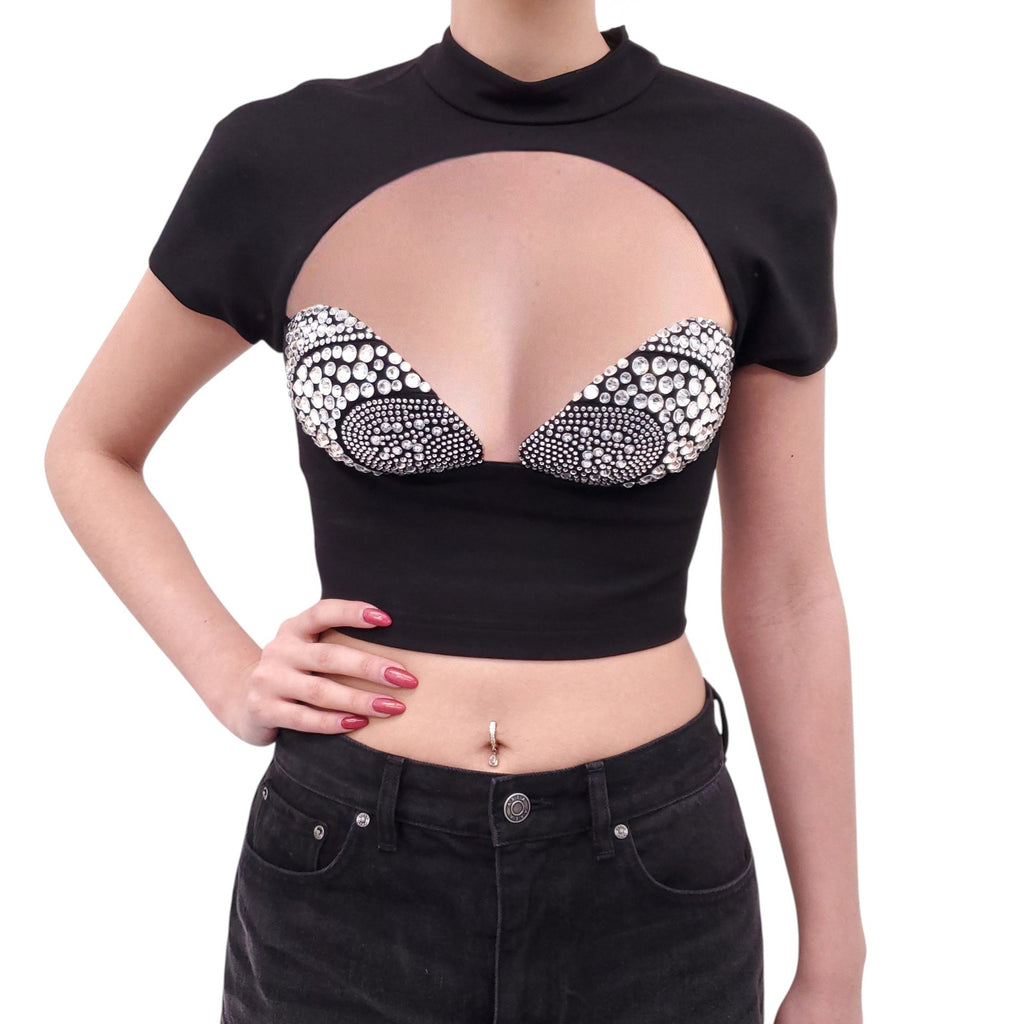 AREA BLACK CRYSTAL MUSSEL CUP T-SHIRT - SIZE S