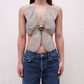 AREA FLORAL CRYSTAL TOP - SIZE M/L
