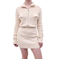 AYA MUSE CREAM KNIT SWEATER DRESS - SIZE L